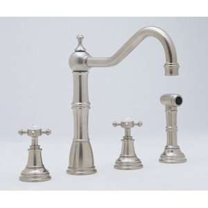  Perrin & Rowe Inca Brass Widespread Kitchen Faucet with 