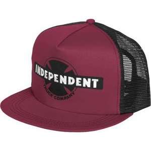  Independent Bottoms Up Mesh Hat Adj   Maroon/Black Sports 