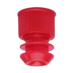 Karter Scientific 207S3 Test Tube Cap, Flange type, 12mm, Red Color 