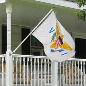  Virgin Islands 3x5 porch flag kit with aluminum anti furl 