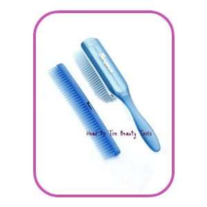  Denman Translucent Blue Large Styling Hair Brush w/ FREE 