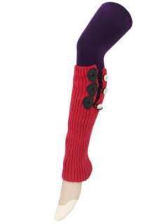 NEW Yelete Womens Rib Knit Leg Warmers with Button Loops Legwarmers 