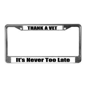  Thank a Vet Military License Plate Frame by  