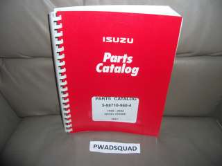 Isuzu Parts Catalog For Diesel Engine 4BG1   New  