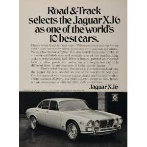   XJ6 Road & Track Best Car Jag   Original Print Ad