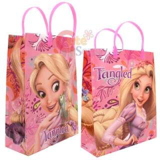  Princess Tangled Rapunzel Party Gift Bag  6pc Plastic/Reusable  Pink