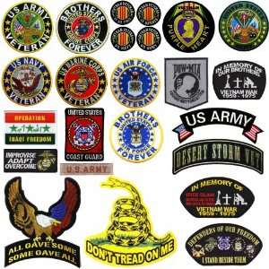  Wholesale Military Patches, Pack of 35, 3 4 inch, bulk 