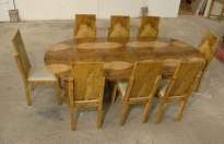 WALNUT ART DECO DINING TABLE CHAIRS CHAIR DINERS 1920  