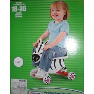    Kid Connection, Wooden Animal Zebra Ride on Toy Toys & Games