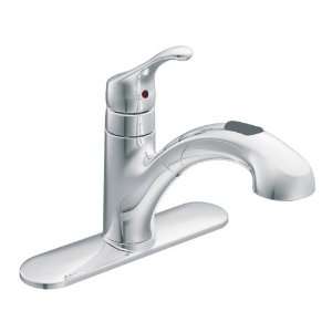  Moen Renzo Single Handle Pullout Kitchen Faucet in Various 