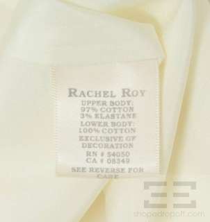 Rachel Roy White & Yellow Cotton Sleeveless Print Dress Size 6 NEW 
