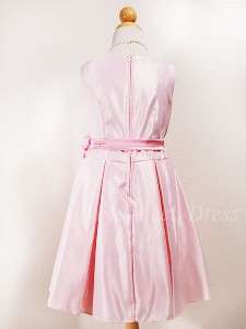 Pink Satin Pleats Dress size 8   Flower Girl, Graduation, Formal 