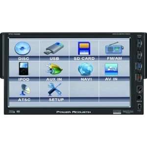 Power Acoustik 7 Single Din with Oversize face, TFT/LCD Touch Screen 