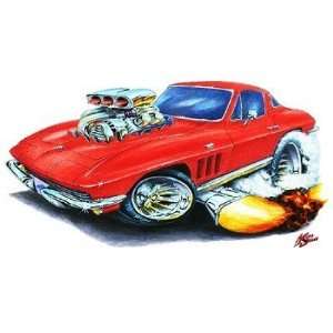  24 *Firebreather* 1963 65 Corvette 327 cartoon Car Wall 