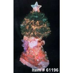 HomeBrite 18 Fiber Optic Christmas Green Tree w/ Santa on 