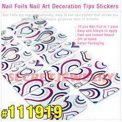 Nail Foils Nail Art Decoration Tips Stickers 25 Styles  