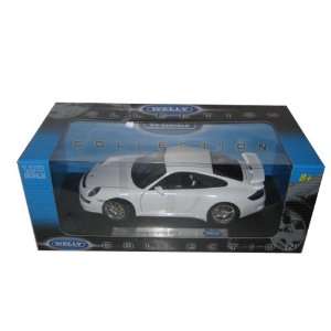  Porsche 911 997 GT3 White 1/18 Diecast Model Car Toys 