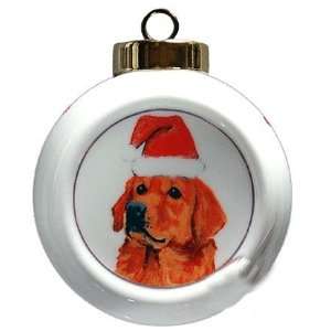  Christmas Ball Ornament   Golden Retriever Dog