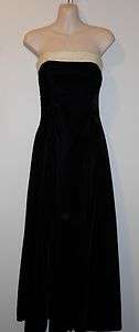 Jessica McClintock for Gunne Sax Size5/6 black Strapless Formal Gown 