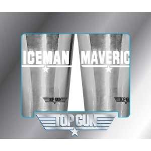  Top Gun Maverick and Iceman 2 piece 16 oz. Pub Glass Set 