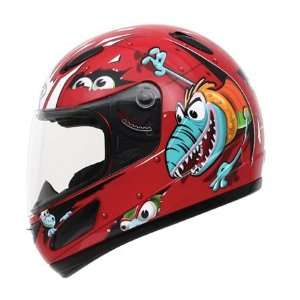  GMAX Youth GM39Y Lizard Full Face Helmet Small  Red 
