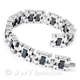 MENS Silver Stainless Steel Healing Magnetic Hematite Bracelet Bangle 