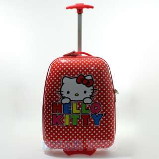 Sanrio Hello Kitty Polka Dot Red Kids Luggage Suitcase   Travel Roller 