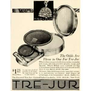  1924 Ad Tre Jur Makeup Cosmetics Compact Lipstick Blush 