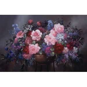  Victor Santos 36W by 24H  Floral Masterpiece CANVAS 