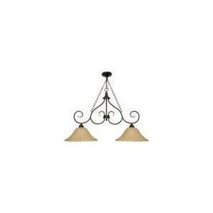 Moulan   2 Light   41   Trestle   W/ Champagne Linen Washed Glass