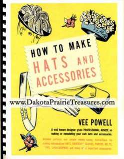 Millinery Book Make Hats Make Gloves Bags Patterns 1946  