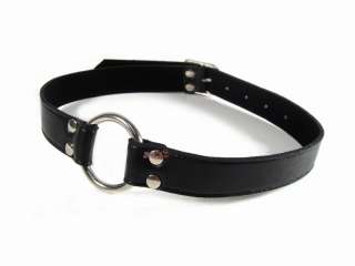 Soft PU Open Mouth Harness   Steel O Ring Gag (M5411A)  
