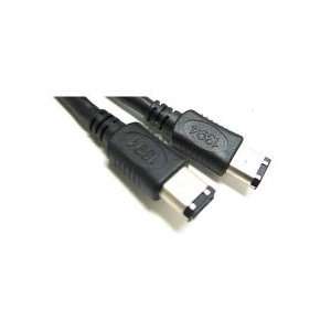  6ft 6Pin To 6Pin Firewire Cable (IEEE1394) Black (1 pack 