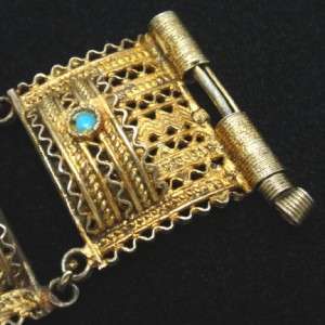 Vintage Bracelet w/ Persian Turquoise Middle Eastern  
