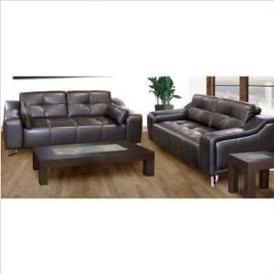  Westwood Bonded Leather Sofa Loveseat 2Pc Set By Diamond 