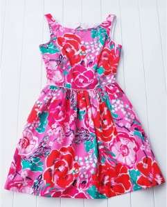 NEW Lilly Pulitzer Aleesa floral Dress Hot Pink 2/4/6/8/10 $188  