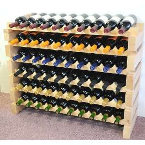  Wine Rack Wood  60 Bottles Modular Hardwood Wine Racks (10 