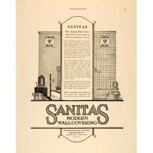 1921 Ad Sanitas Modern Wall Coverings Standard Textile 
