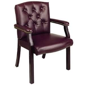  Visitors Chair With Ox Blood Vinyl