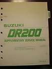 Suzuki Factory Service Manual Supplement 1986 DR200 G