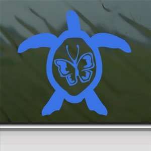  Butterfly Honu Sea Turtle Blue Decal Truck Window Blue 