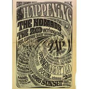  Nomads Zoo Zap Palace Original Concert Poster Ad 1967 