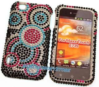 For T mobile LG myTouch E739 Colorful Rhinestones Glitter Bling Phone 