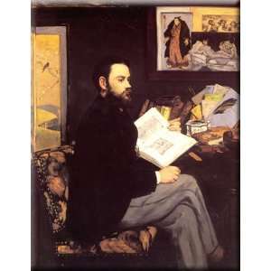 Portrait of Emile Zola 12x16 Streched Canvas Art by Manet 