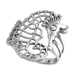   Wedding & Engagement Ring Sea Horse Ring 16MM ( Size 3 to 10) Size 7
