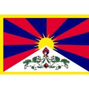 Large Tibetan National Flag 40x25 Inhes