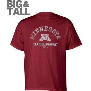 Minnesota Golden Gophers Maroon Distressed Logo Big & Tall 