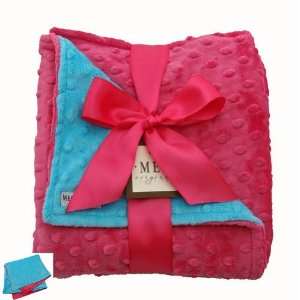  Hot Pink & Turquoise Minky Blanket Baby