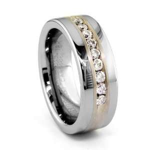  Tungsten Diamond Ring   MINERVA Jewelry