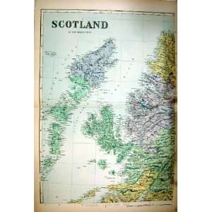   MAP 1884 NORTH WEST SCOTLAND SKYE MINCH LEWIS RUM EIG